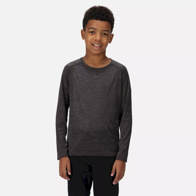 Regatta Kinderen/kinderen burlow marl t-shirt met lange mouwen UTRG8233_darkgrey large