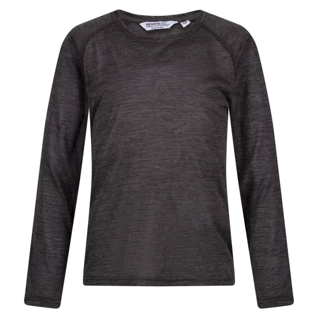 Regatta Kinderen/kinderen burlow marl t-shirt met lange mouwen UTRG8233_darkgrey large