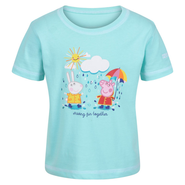 Regatta Kinder/kids peppa pig bedrukt t-shirt UTRG7777_arubablue large
