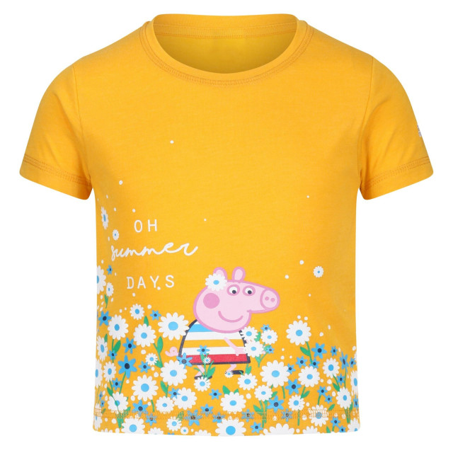 Regatta Kinder/kids peppa pig gebloemd t-shirt UTRG7675_maizeyellow large
