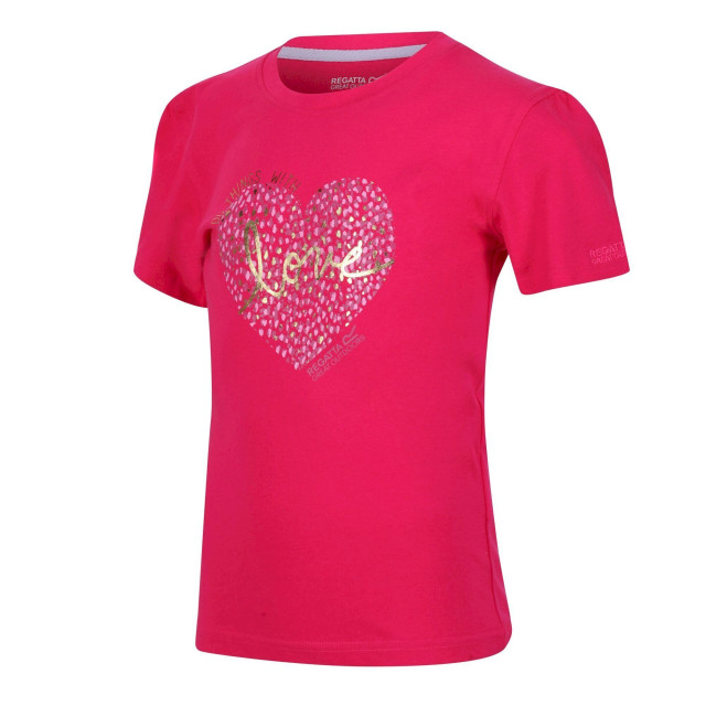 Regatta Kinderen/kinderen bosley v hart t-shirt UTRG7425_pinkfusion large