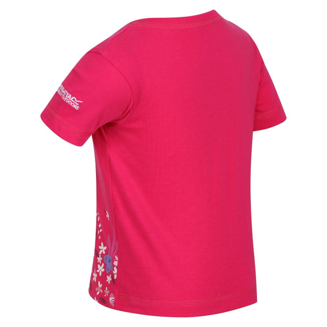 Regatta Childrens/kids peppa pig bloem t-shirt met korte mouwen UTRG7722_pinkfusion large