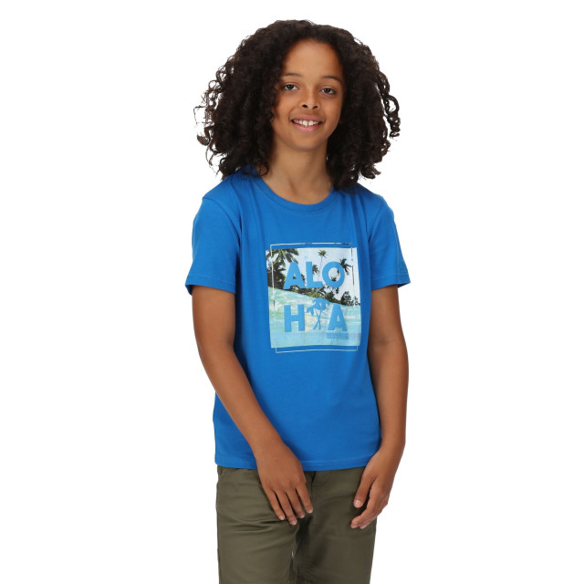 Regatta Kinderen/kinderen bosley v beach t-shirt UTRG7333_imperialblue large