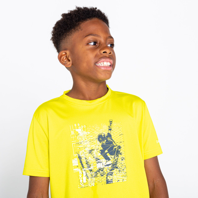 Dare2b Kinderen/kinderen t-shirt met recht grafische print UTRG7505_neonspring large Dare2b Kinderen/kinderen t-shirt met recht grafische print UTRG7505_neonspring large