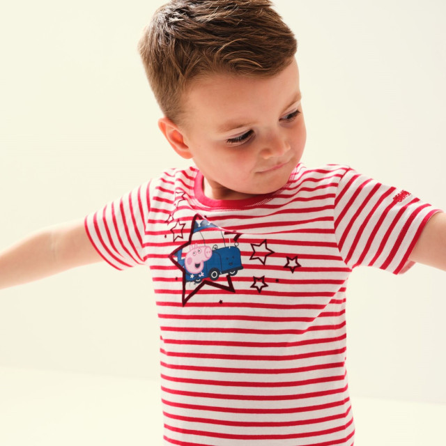 Regatta Kinderen/kinderen peppa pig sterren t-shirt UTRG7686_trueredwhite large