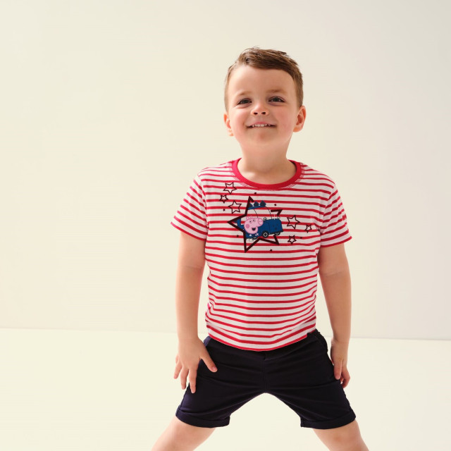 Regatta Kinderen/kinderen peppa pig sterren t-shirt UTRG7686_trueredwhite large