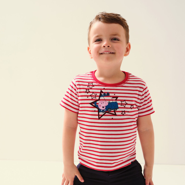 Regatta Kinderen/kinderen peppa pig sterren t-shirt UTRG7686_trueredwhite large