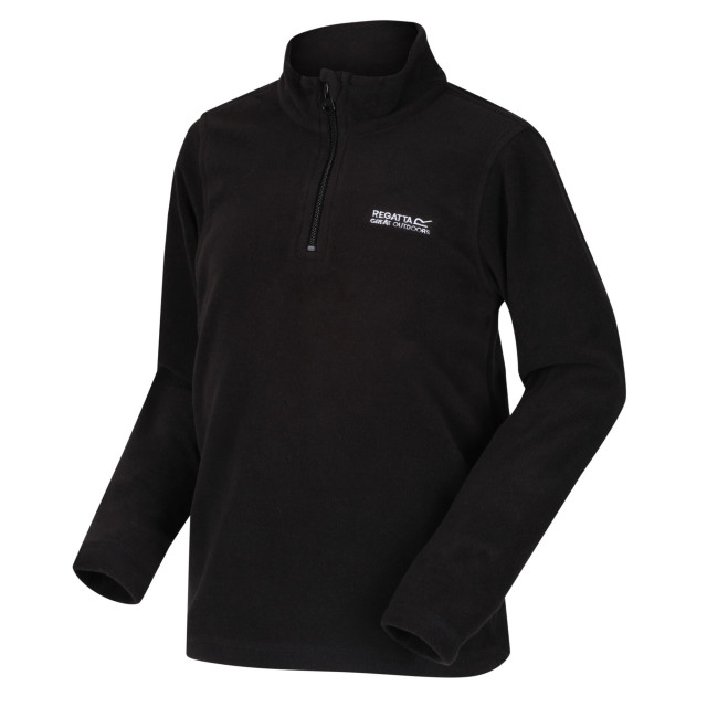 Regatta Geweldige outdoors kinder hot shot ii half zip fleece hoodie UTRG1422_blackblack large