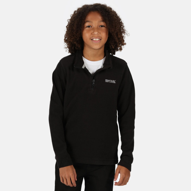 Regatta Geweldige outdoors kinder hot shot ii half zip fleece hoodie UTRG1422_blackblack large