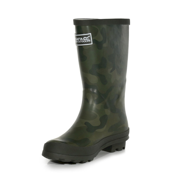 Regatta Kinderen/kinderen fairweather camo wellington laarzen UTRG8472_darkkhaki large