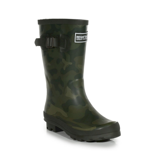 Regatta Kinderen/kinderen fairweather camo wellington laarzen UTRG8472_darkkhaki large