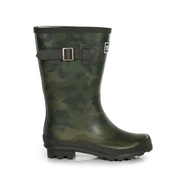 Regatta Kinderen/kinderen fairweather camo wellington laarzen UTRG8472_darkkhaki large