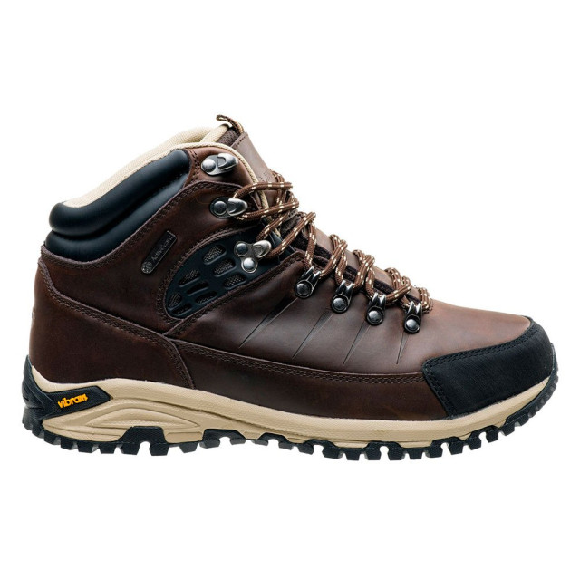 Hi-Tec Heren lotse leren mid cut wandelschoenen UTIG998_brownblackbeige large