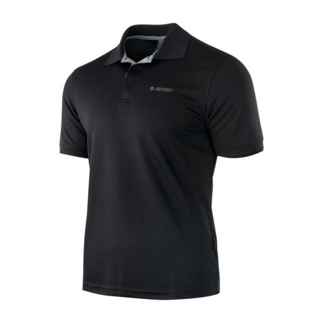 Hi-Tec Heren polo shirt met contrast paneel UTIG309_blacksilver large