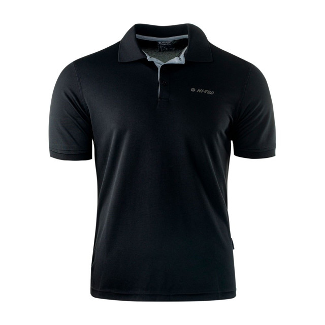 Hi-Tec Heren polo shirt met contrast paneel UTIG309_blacksilver large