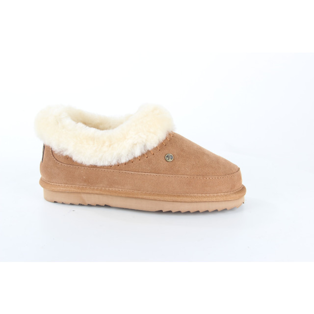 Warmbat Barraba cognac dames pantoffel (gesloten hiel) Warmbat Barraba Cognac large