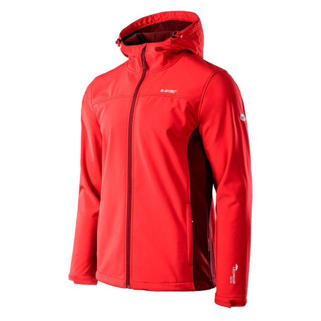 Hi-Tec Heren kaoru logo soft shell jas UTIG647_merlothighriskred large