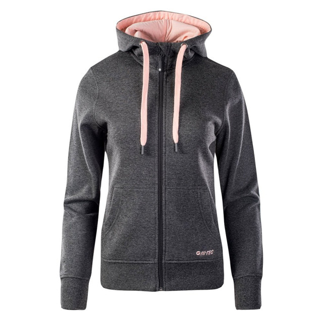 Hi-Tec Dames silian full zip hoodie UTIG638_impatienspinkdarkgreymelange large Hi-Tec Dames silian full zip hoodie UTIG638_impatienspinkdarkgreymelange large