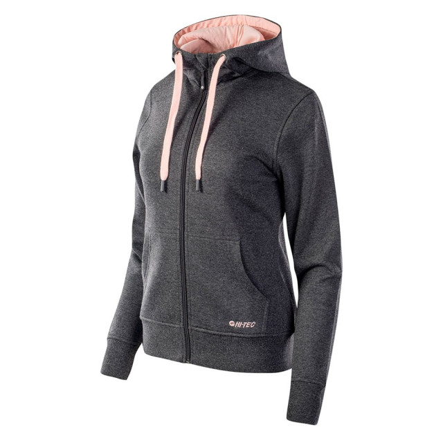 Hi-Tec Dames silian full zip hoodie UTIG638_impatienspinkdarkgreymelange large Hi-Tec Dames silian full zip hoodie UTIG638_impatienspinkdarkgreymelange large