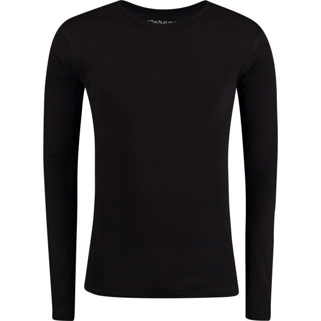 Garage Basis t-shirt ronde hals lange mouw semi bodyfit zwart 303-200 large