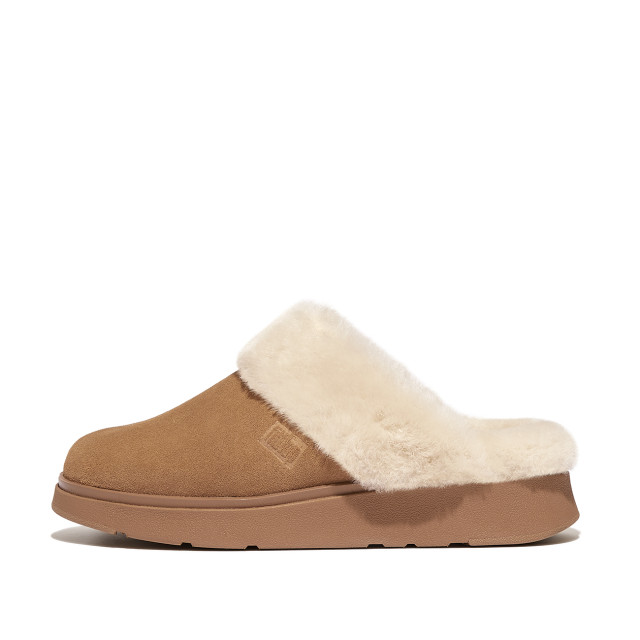 FitFlop Gen-ff shearling-collar suede slippers GS7 large