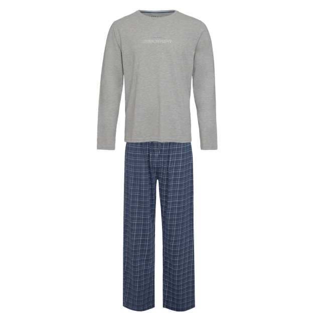 Phil & Co Lange heren winter pyjama set katoen geruit PH-247-02 large