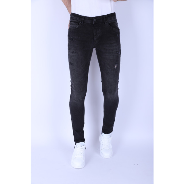 Local Fanatic Stone washing slim fit jeans met stretch 1105 LF-DNM-1105 large
