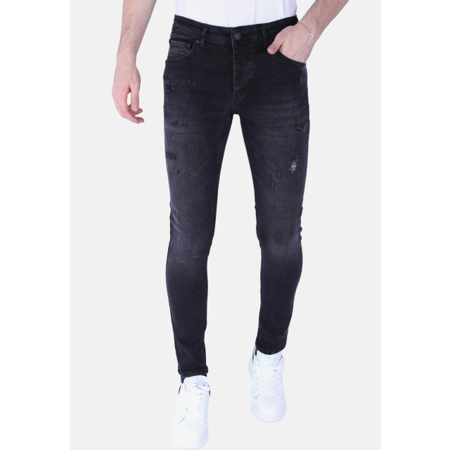 Local Fanatic Stone washing slim fit jeans met stretch 1105 LF-DNM-1105 large