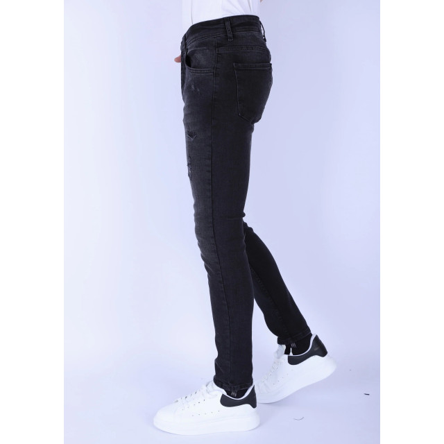 Local Fanatic Stone washing slim fit jeans met stretch 1105 LF-DNM-1105 large