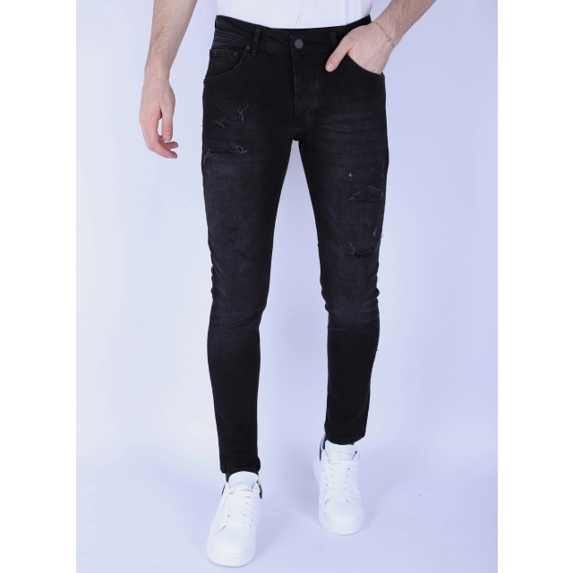 Local Fanatic Slimfit jeans met stretch met gaten LF-DNM-1106 large
