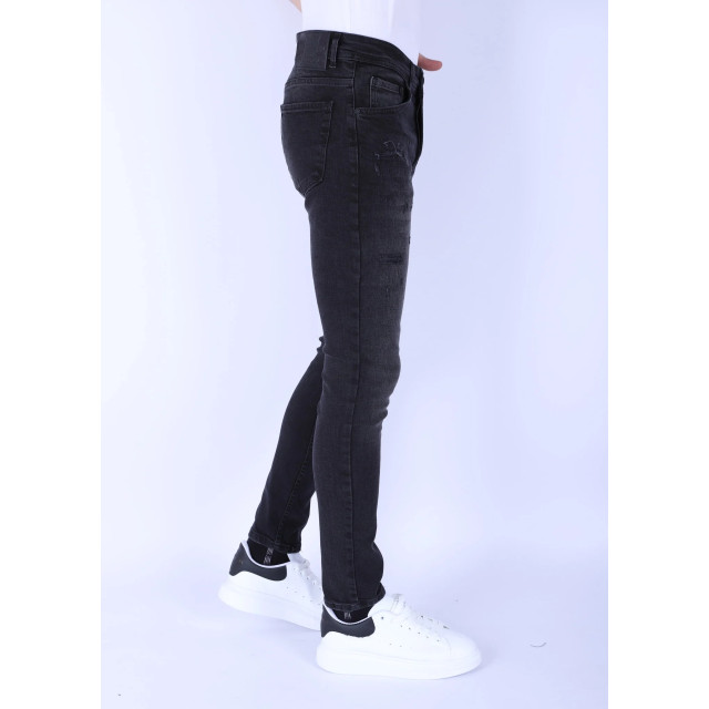 Local Fanatic Stone washing slim fit jeans met stretch 1105 LF-DNM-1105 large