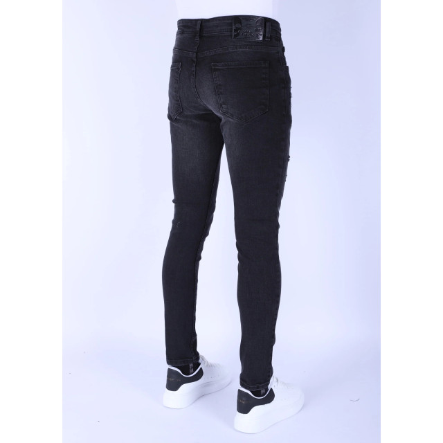 Local Fanatic Stone washing slim fit jeans met stretch 1105 LF-DNM-1105 large