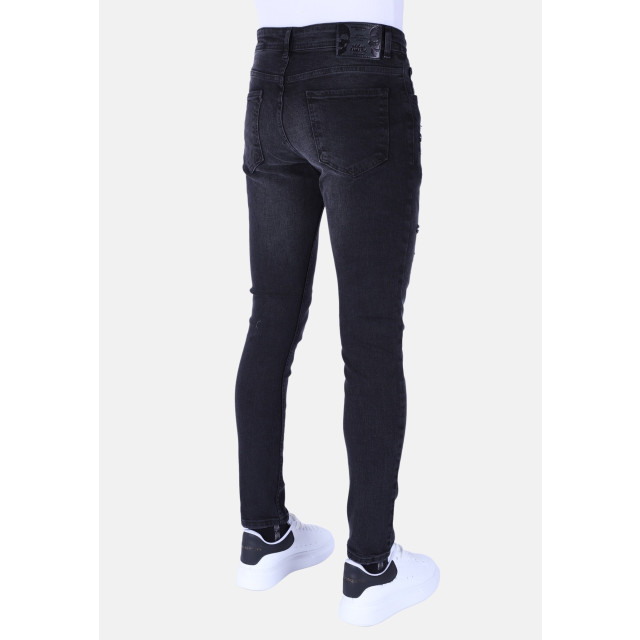 Local Fanatic Stone washing slim fit jeans met stretch 1105 LF-DNM-1105 large