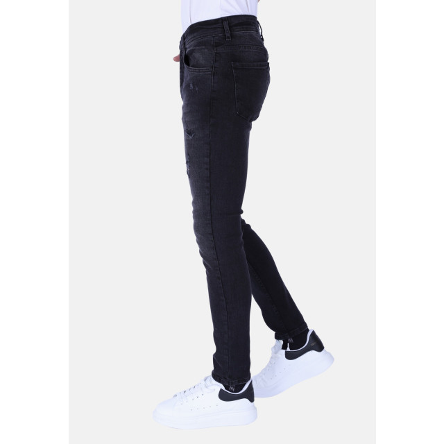 Local Fanatic Stone washing slim fit jeans met stretch 1105 LF-DNM-1105 large
