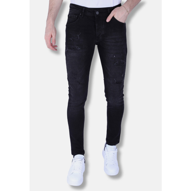 Local Fanatic Slimfit jeans met stretch met gaten LF-DNM-1106 large