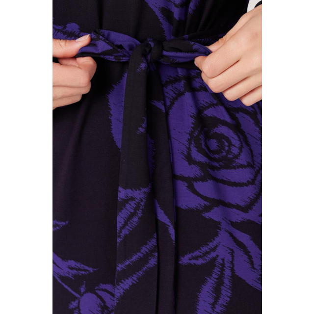 JANSEN AMSTERDAM Vbf501 jersey print dress jet w23 000975 black/purple W23 000975 large