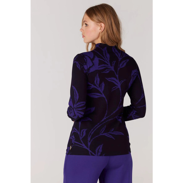 JANSEN AMSTERDAM Jansen amstedam vbf101 jersey print turtle neck top elliot w23 000975 black/purple W23 000975 large