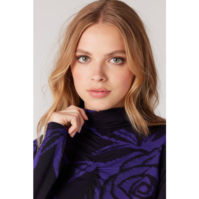 JANSEN AMSTERDAM Jansen amstedam vbf101 jersey print turtle neck top elliot w23 000975 black/purple W23 000975 large