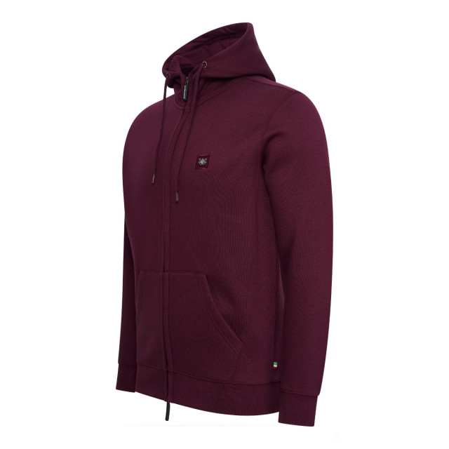 Cappuccino Italia Fleece zip hood cap-fle-hzi-bur-XL large