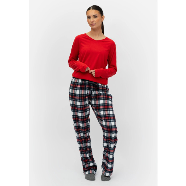 By Louise Dames pyjama set met flanellen pyjamabroek BL-225-02 large