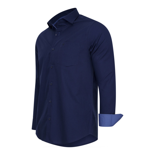 Cappuccino Italia Overhemd uni cap-ls23-nvy-XXL large