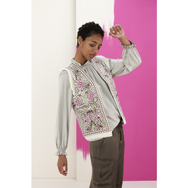 Summum 9s110-11729 gilet embroidered velours 9s110-11729 Gilet Embroidered Velours large