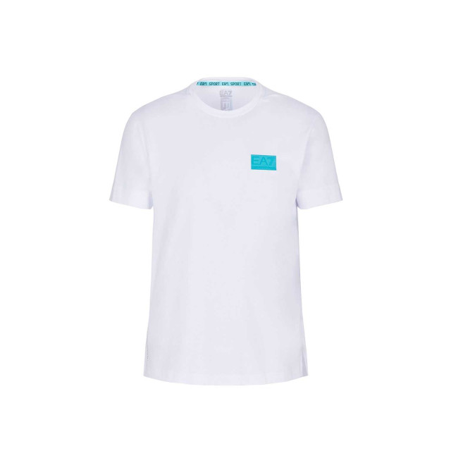 EA7 Polo t-shirt 21 vii wit 3KPT50 PJAMZ large