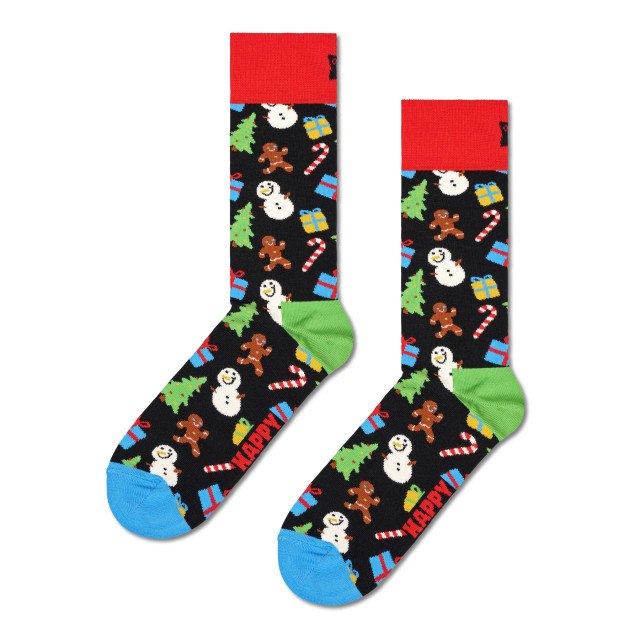Happy Socks Dames / heren sokken big dot snowman giftbox kerstsokken 2-pack XBDS02-6500-36 large