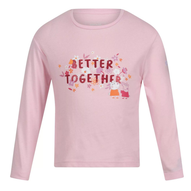 Regatta Kinderen/kinderen beter samen peppa pig t-shirt met lange mouwen UTRG7983_pinkmist large