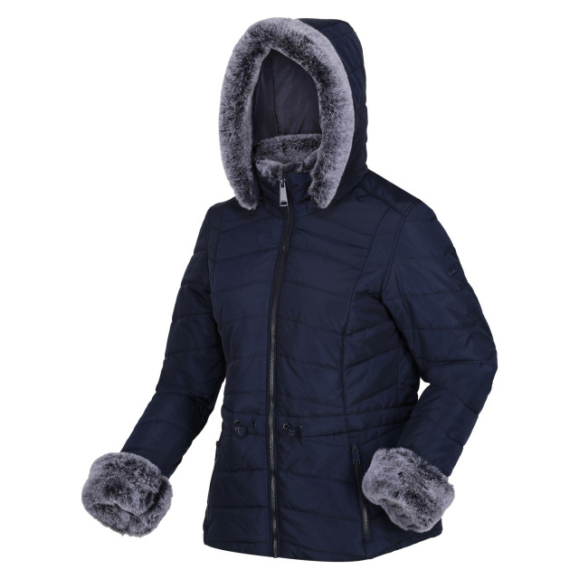 Regatta Dames willabella jas met bontrand UTRG8171_navy large