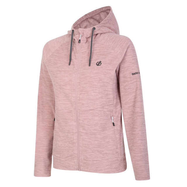 Dare2b Dames out & out marl full zip fleece jas UTRG7723_duskyrose large