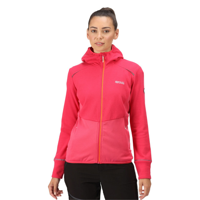 Regatta Dames textured fleece full zip hoodie UTRG7709_rethinkpinktropicalpink large Regatta Dames textured fleece full zip hoodie UTRG7709_rethinkpinktropicalpink large
