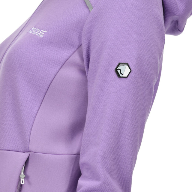 Regatta Dames textured fleece full zip hoodie UTRG7709_lightamethystpastellilac large Regatta Dames textured fleece full zip hoodie UTRG7709_lightamethystpastellilac large