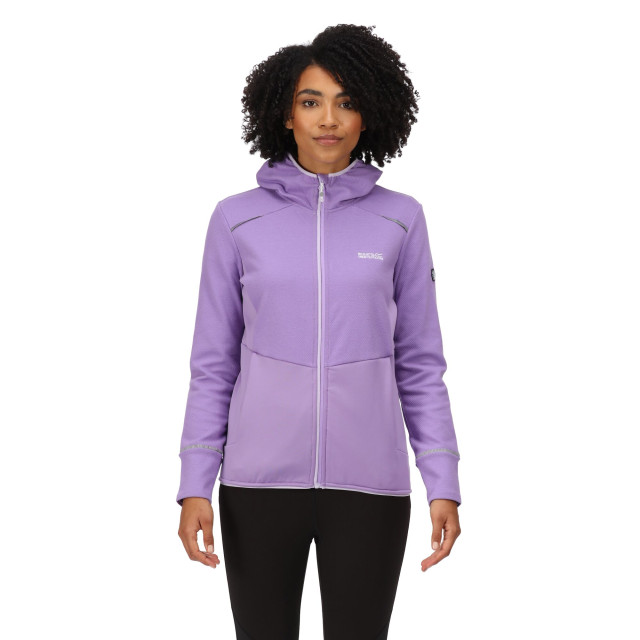 Regatta Dames textured fleece full zip hoodie UTRG7709_lightamethystpastellilac large Regatta Dames textured fleece full zip hoodie UTRG7709_lightamethystpastellilac large